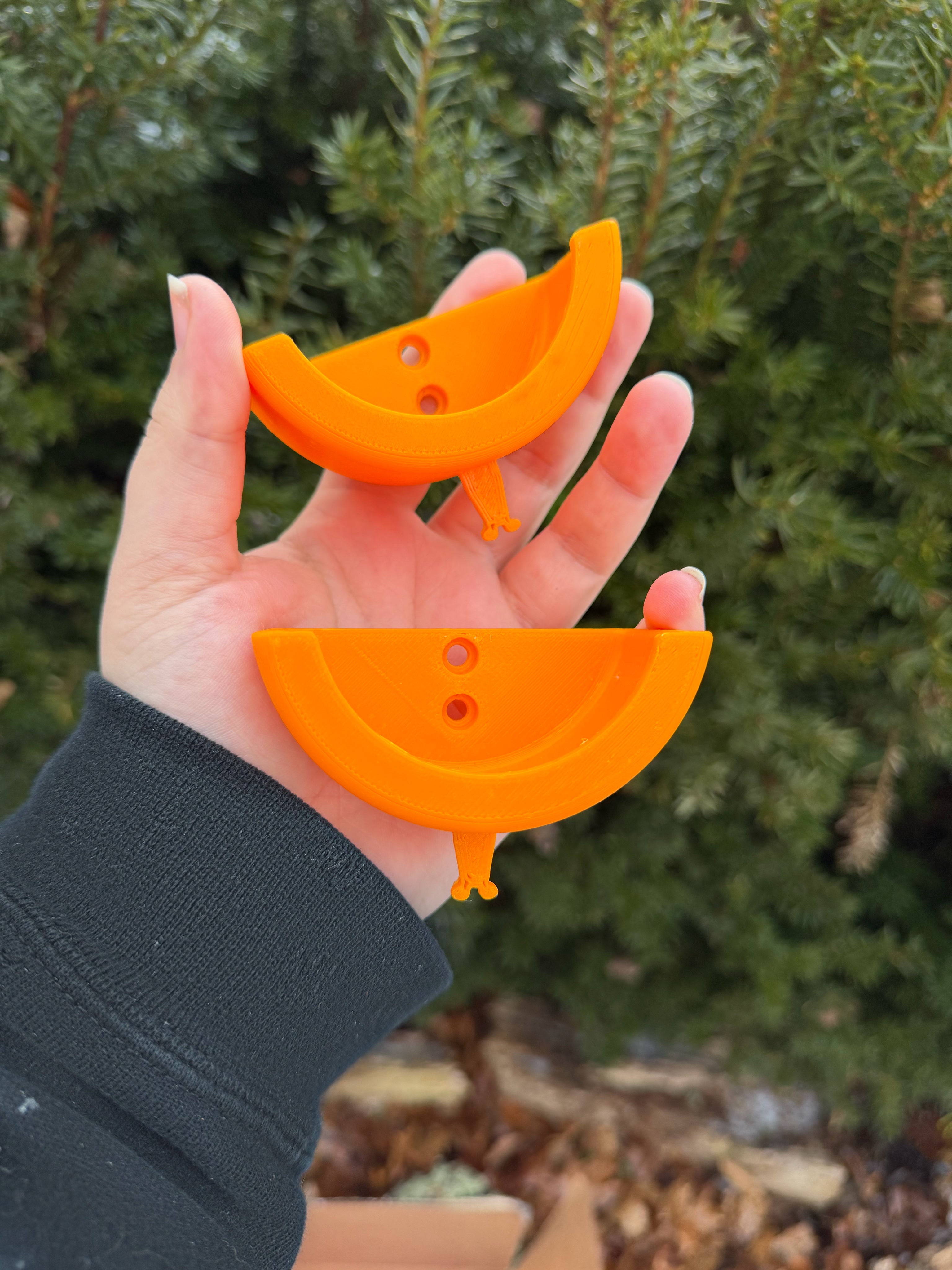 Orange e-collar wall mount