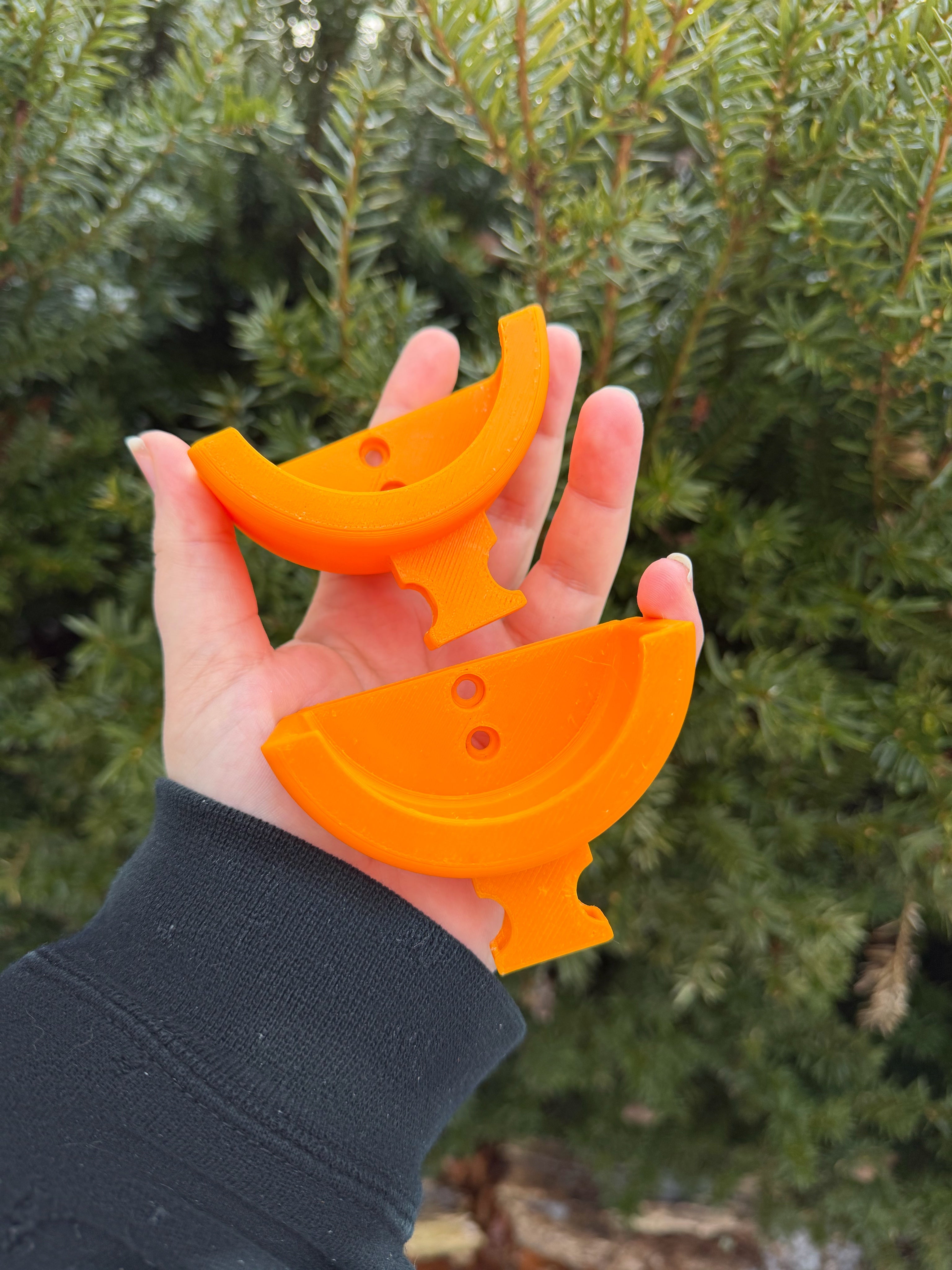 Orange e-collar wall mount