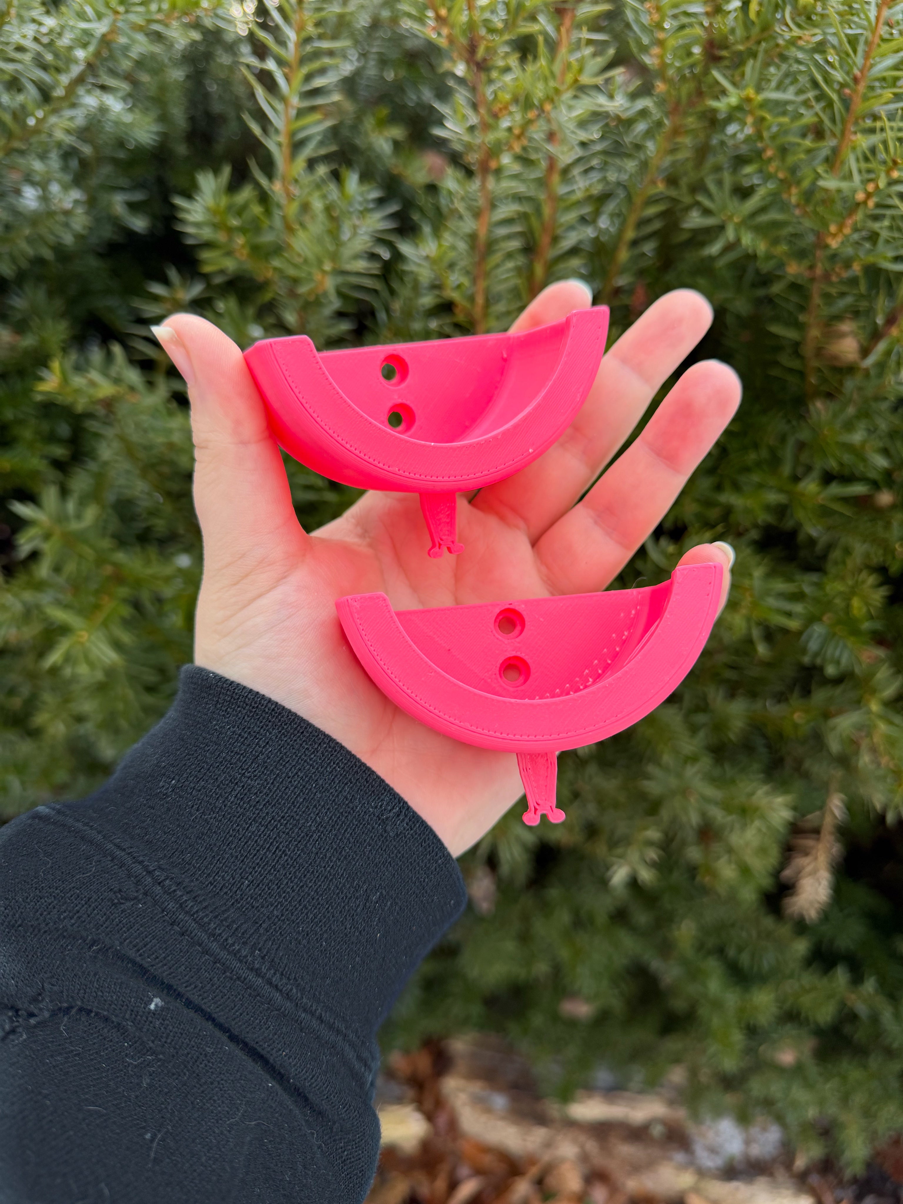 Pink e-collar wall mount