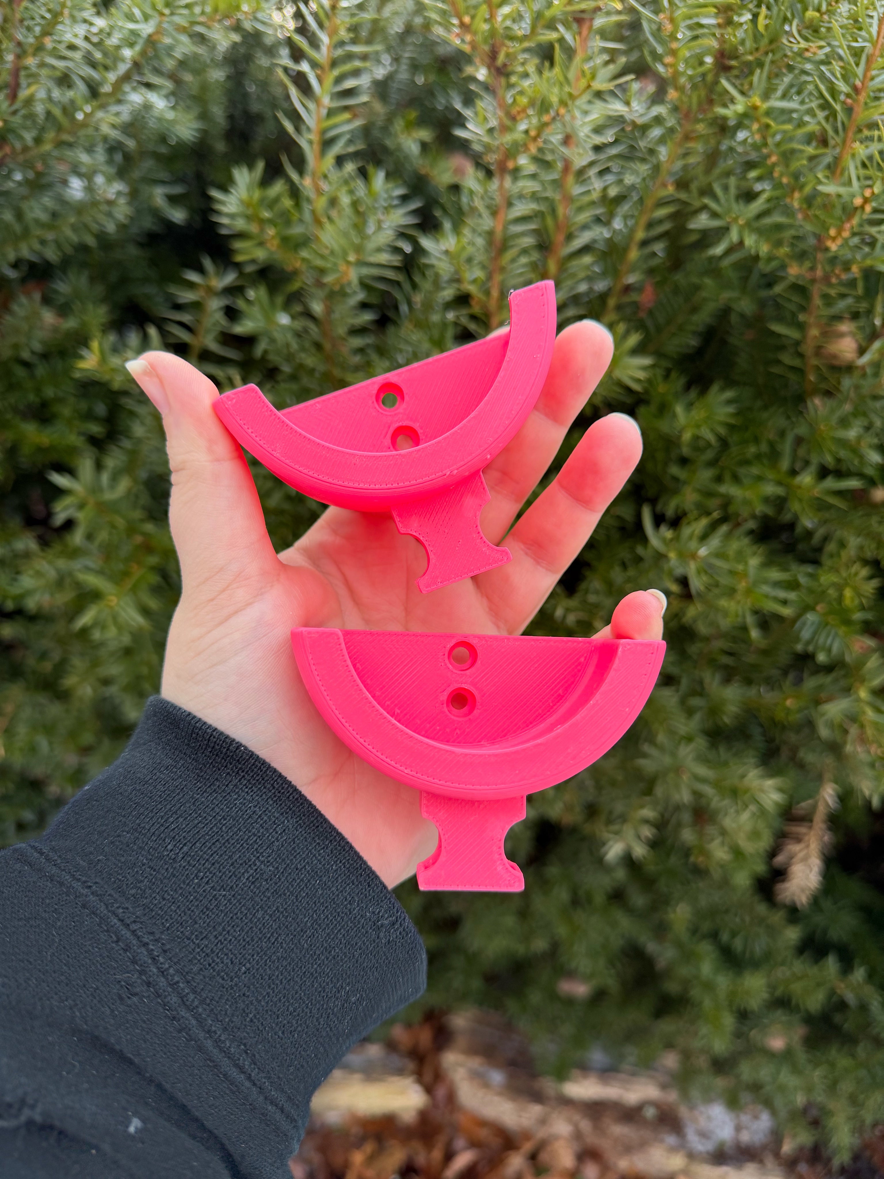 Pink e-collar wall mount